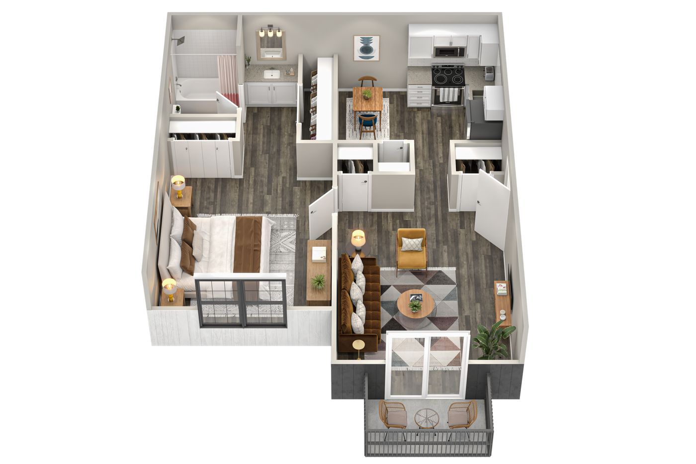 One-bedroom floor plan